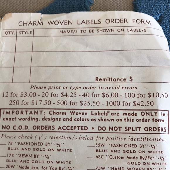 Personal Charm Woven Labels - Picture 7 of 10